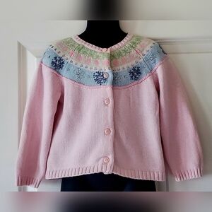 2/$14 - Little Girl's Knit Button Up Winter Sweater